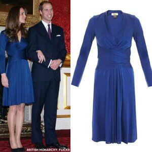 Issa ‘Engagement’ Wrap Dress in Royal Blue, ASO Kate Middleton